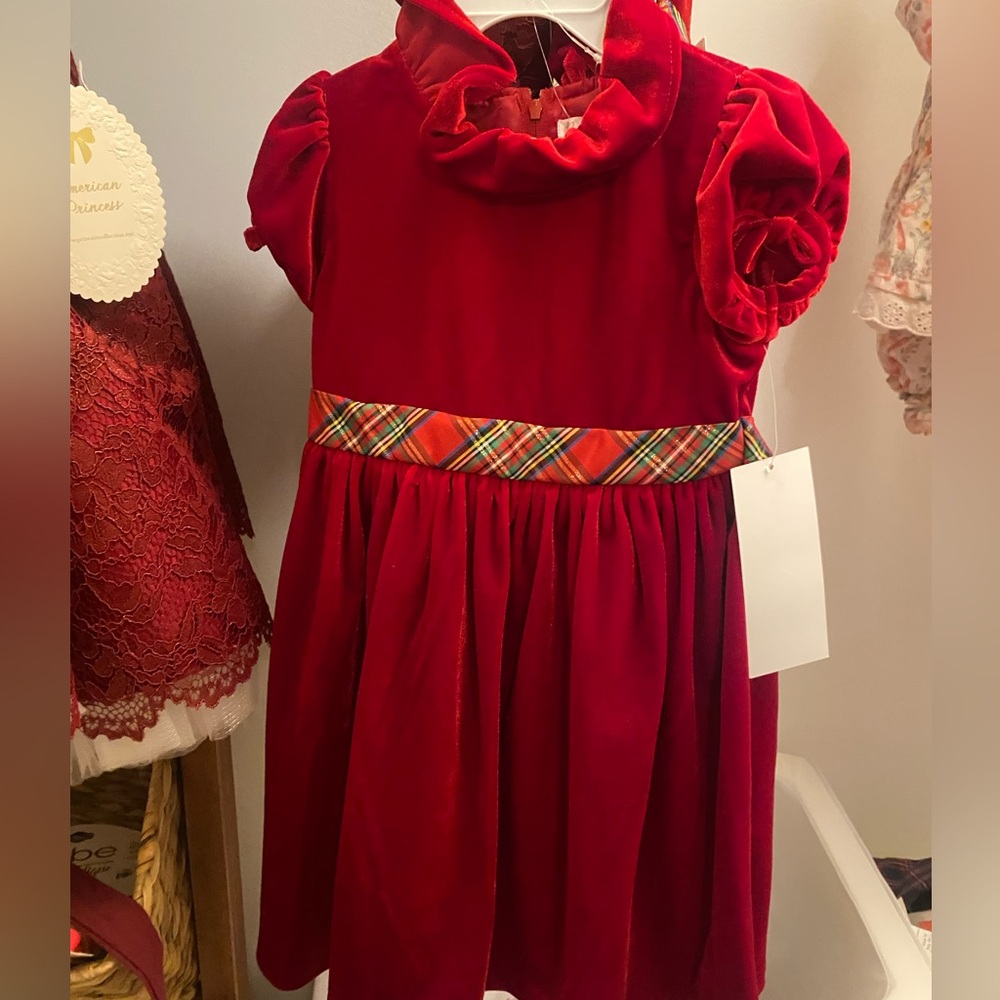 Red Velvet Toddler Dresses